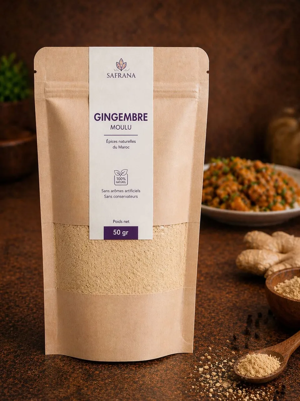 Gingembre frais, sélection des matières premières Safrana