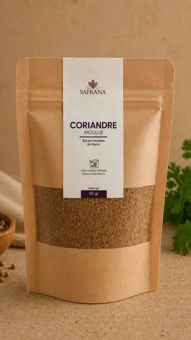 Coriandre moulue et coriandre fraîche, Safrana